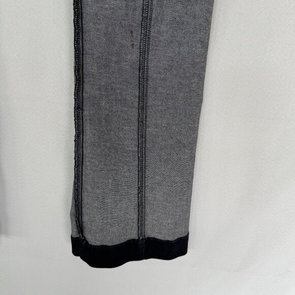 Helmut Lang Made in USA Pull On Stretch Black Denim Flare Leg Crop Pants Size 30 - Picture 9 of 13